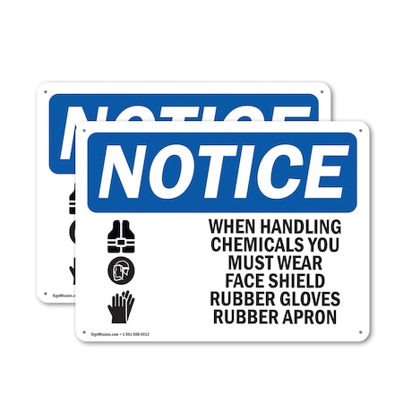 Signmission 12 in Height, 18 in Width, Aluminum, Rectangle OS-2PACK-NS-A-1218-L-15781